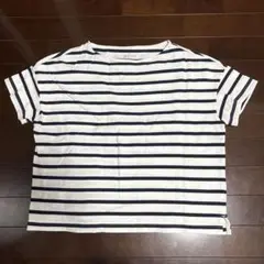 着用少なめ　無印　MUJI ボーダー　半袖Tシャツ M-L