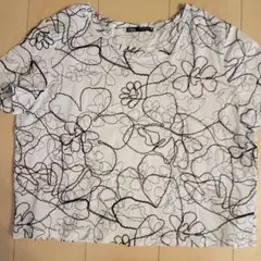 ZARA 刺繍半袖Ｔシャツ