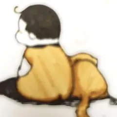 【原画】寄り添う犬イラスト