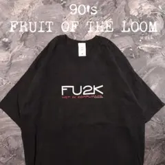 90’s FRUIT OF THE LOOM Tシャツ FU2K ブラック