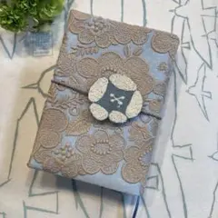 36ミナペルホネンsmile flower A6 文庫本カバー　ほぼ日手帳カバー