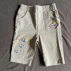 MIKIHOUSE 飛行機刺繍 ハーフパンツ グレー