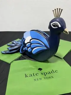 ケイトスペード ハンドバッグ クジャク 孔雀 青 kate spade new