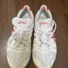 asics スニーカー ホワイト/レッド