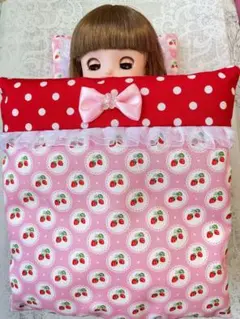 メルちゃん ソランちゃん ネネちゃん 布団 セット いちご ⑥ ピンク