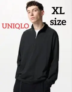 ユニクロ ハーフジップ長袖Tシャツ メッシュ ドライEX トップス メンズ LL