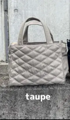 soleile《撥水スクエアバッグ》トープ★ショルダー付き★新品未使用★