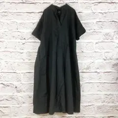 r273 GAP 黒 半袖 シャツワンピース