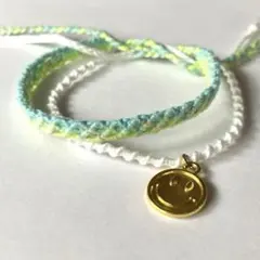 ☆ミサンガ☆ 2本セット ニコちゃん　パステル