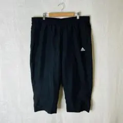 adidas アディダス ビッグサイズ ランニングパンツ 2XL 黒 7部丈