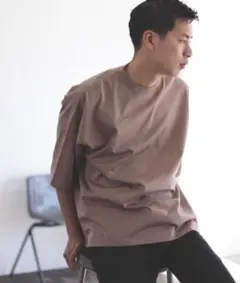 新品＊ビームス＊シルケットビッグTシャツ＊ライトブラウン