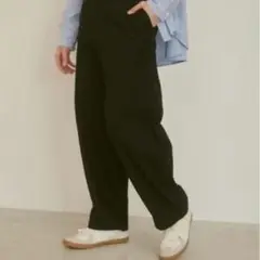 coen コーエン　parking ワイドチノパンツ　黒