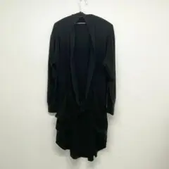 LIMI few リミフゥー ロング カーディガン ガウン ブラック