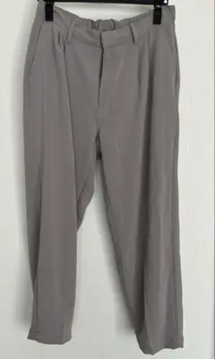 HALHAM ハルハム パンツ　7分丈　L グレー　タックパンツ