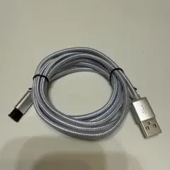 USB-A Micro USB シルバー 約201cm