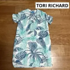 TORI RICHARD リーフ柄ワンピース