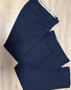 最終値下げ【美品】ネイビー チェック柄 スラックス2本