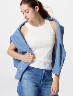 未使用‼️アメリカンスリーブ ホワイトタンクトップ XL UNIQLO 夏服