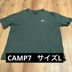 CAMP7 キャンプ7 Tシャツ　グリーン　ペイズリー柄　バックプリント