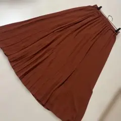 プリーツスカート　ギャップ　オレンジ系