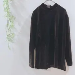 【GRANG NA】レトロ　キラキラ　伸縮性　ラメ　ベルベット　肩パット付き