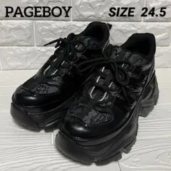【美品】PAGEBOY プラットチャンキースニーカー ブラック SIZE L