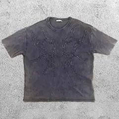 ZARA エンブロイダリー　カットオフニットTシャツ