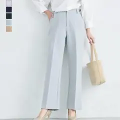 【新品】BASEMENTonline ストレートスラックス ブルー