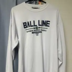 BALL LINE バスケットボールロンT XL 白