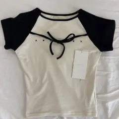 andmary アンドマリー Alma ribbon tops アイボリー