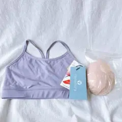ブラトップ トレーニングウェア M ラベンダー パープル ヨガ 筋トレ