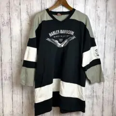 ハーレー 七分丈 スエットとTシャツの中間という感じ サイズ2XL 黒ブラック