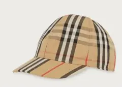 バーバリー ヴィンテージチェック&アイコンストライプ コットン キャップ 新品