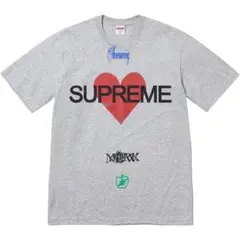 SUPREME ハートTシャツ Lサイズ グレー