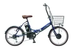 ブルー電動アシスト自転車 20インチ 折りたたみ自転車 シマノ外装6段変速