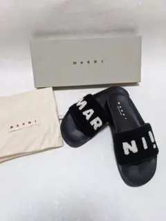 【新品正規品】MARNI ラバー サンダル テリークロスアッパー