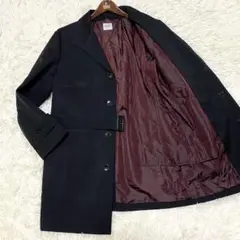 【良品✨】タケオキクチ ステンカラーコート 赤タグ ベルト ライナー付 黒