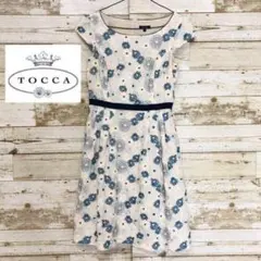 TOCCA ◆ トッカ ノースリーブ ワンピース 花柄 刺繍 Aライン ドレス