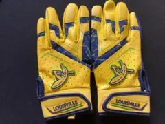 LOUISVILLE バッティング用手袋 イエロー/ブルー (サイズ:ユースM)