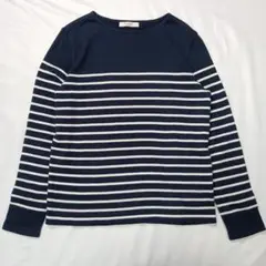 プロディガル PRODIGAL パネルボーダーニット カシミヤ混 クルーネック