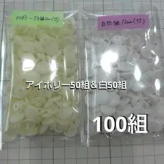 ③プラスナップ　合計100組　ＫＡＭ　12mm（T5）ツヤなし　2色セット