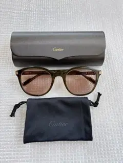 【一度のみ着用。ほぼ新品】Cartier オリーブグリーン サングラス