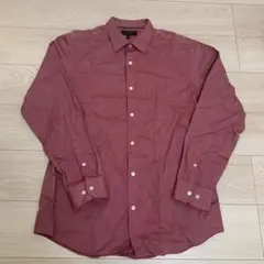 【美品】BANANA REPUBLIC 長袖シャツ 赤色 Lサイズ