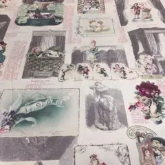 YUWA 薗部美智子オリジナル布　ピンク