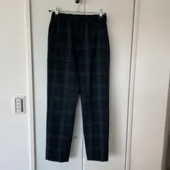 SHIPS KIDS(160cm)ダークグリーン チェック スラックス