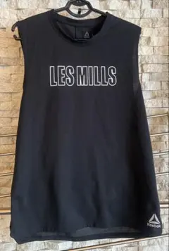 Reebok LES MILLS ノースリーブ Tシャツ Lサイズ 黒