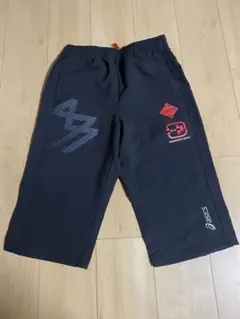 asics 黒 ハーフパンツ　サイズL