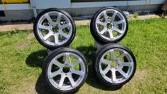 レンソ　shu 18インチ　4穴マルチ　スポコン　usdm lenso ホイール Yahoo!オークション - レンソ speed six 18インチ 8j+35 2本 未