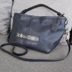 フェリージ Felisi ショルダーバッグ ハンドバッグ レザー ネイビー