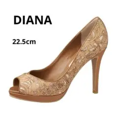 DIANA　ダイアナ　オープントゥハイヒール　コルク　22.5cm